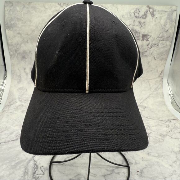 Richardson Black Cap with White Logo. Football Referee Hat. Size LG/XL. - Picture 1 of 8